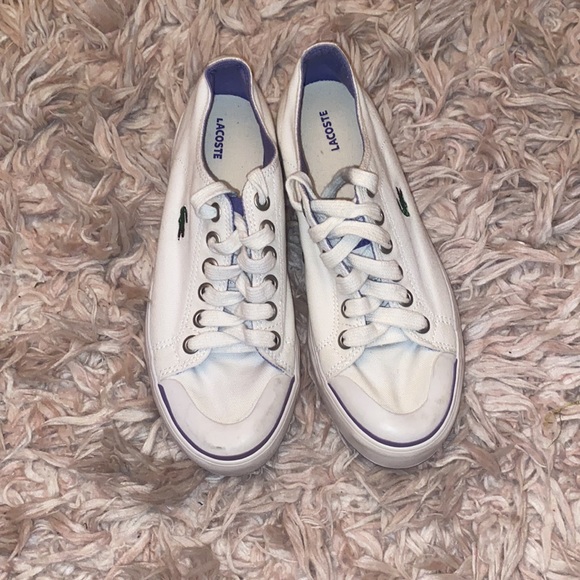 Lacoste Shoes - Lacoste White Tennis Shoes